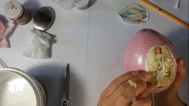 Пасхальное яйцо МК Жемчужное