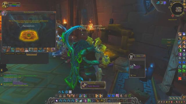 World Of Warcraft BFA 3.0 Mythic +15 Weekly Chest, 8-11-20