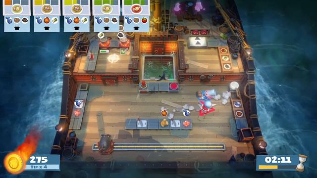 Overcooked! All You Can Eat - The Peckish Rises - Level 2-3 - 4 Stars - 2 Player co-op смотреть онлайн