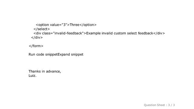 HTML : Bootstrap and Select2 form validation смотреть онлайн
