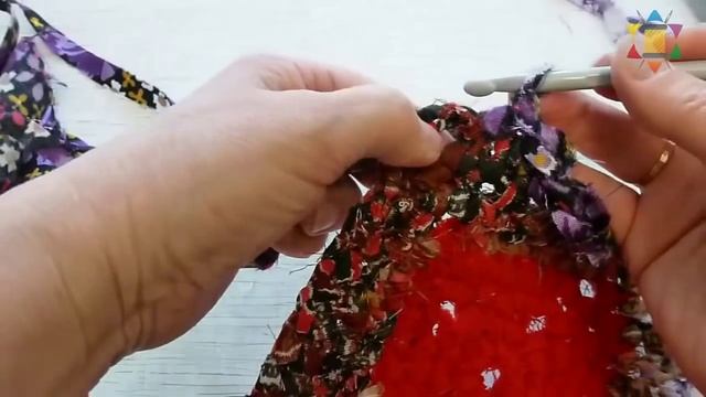 Коврик из тряпок крючком смотреть онлайн