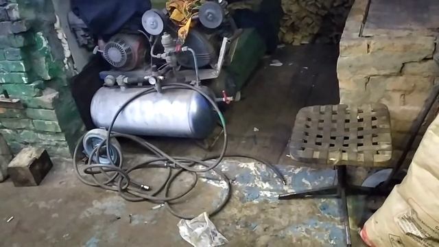 Компрессор из ДВС (двигателя) для пескоструя своими руками ч3 смотреть онлайн