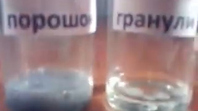 Влияние площади поверхности соприкосновения веществ на скорость химической реакции. смотреть онлайн
