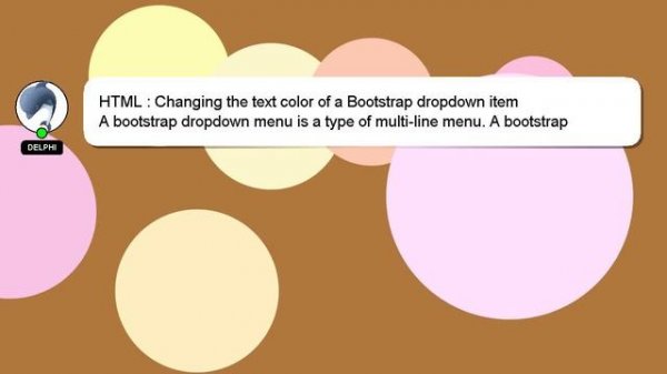 HTML : Changing the text color of a Bootstrap dropdown item