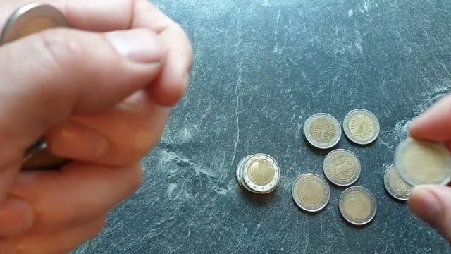 Монеты 2 евро в банковской упаковке. смотреть онлайн