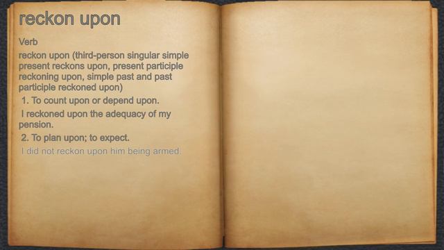 What does reckon upon mean? смотреть онлайн
