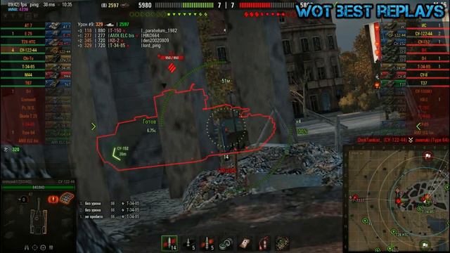 СУ-122-44 КОЛОБАНОВ. 10 Фрагов. Линия Зигфрида #WorldofTanks смотреть онлайн
