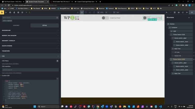 Bricks Builder reusable, accessible, stateful Switch смотреть онлайн