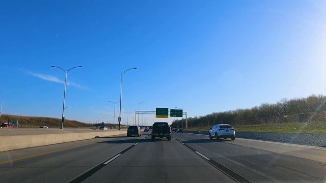 Driving from Downtown to YUL Airport Montreal in late afternoon смотреть онлайн