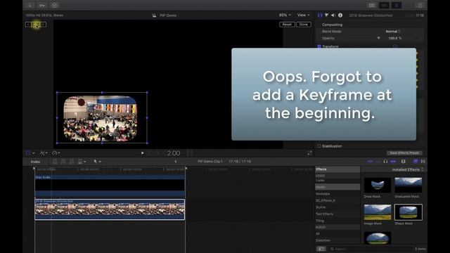 Final Cut Pro X - Picture in a Picture (PIP) with Zoom and Pan смотреть онлайн