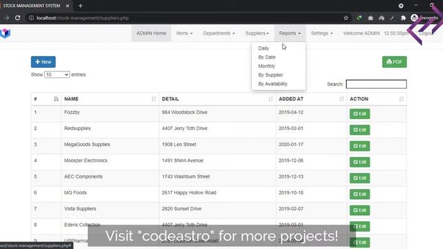 Stock Management System Project in PHP MySQL with Source Code - CodeAstro смотреть онлайн