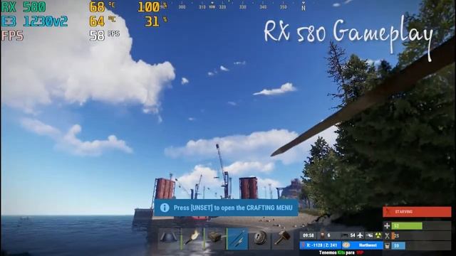 Rust - RX 580 - E3 1230v2 - Gameplay смотреть онлайн