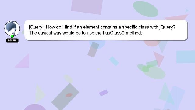 jQuery : How do I find if an element contains a specific class with jQuery? смотреть онлайн