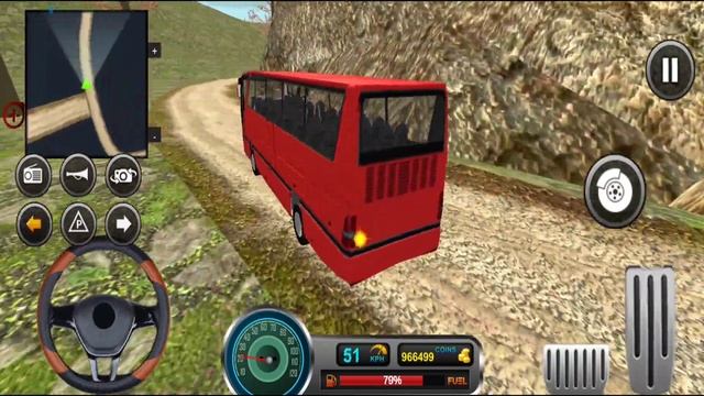 Uphill Offroad Bus Driving Parking Simulator - Android Gameplay смотреть онлайн