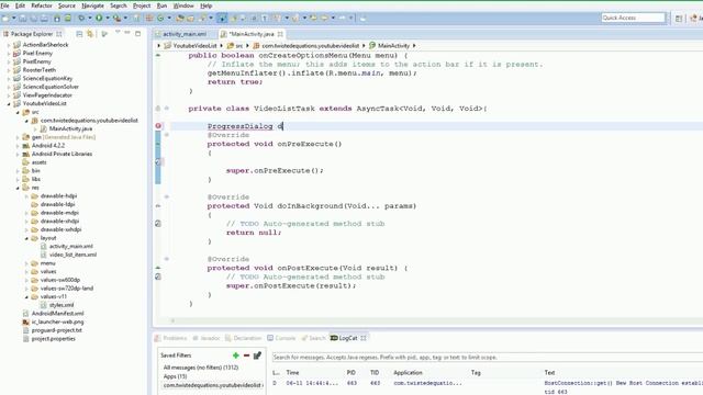 Android 4.0 Tutorials - 44. HTTPClient and JSON Part 2 - Background Thread смотреть онлайн