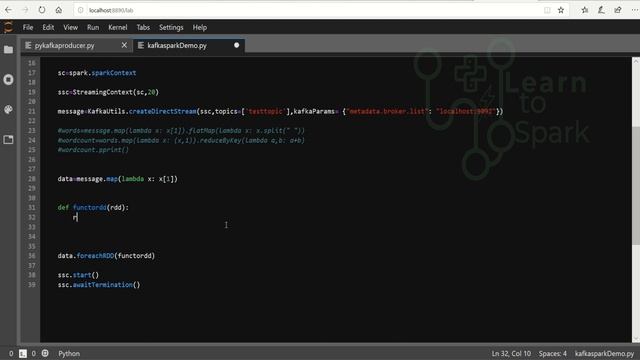 Spark Streaming Application | End to End Development | Using PySpark | Session 4 | LearntoSpark смотреть онлайн
