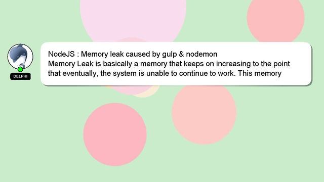 NodeJS : Memory leak caused by gulp & nodemon смотреть онлайн
