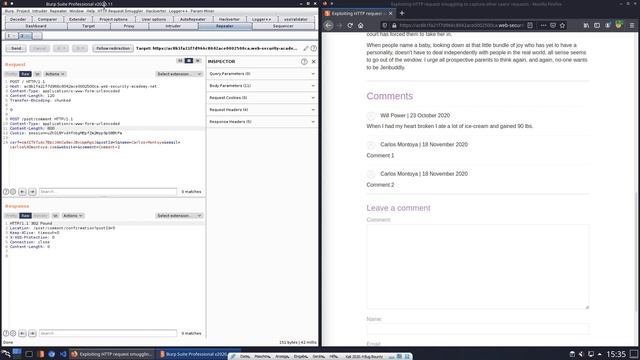 Exploiting HTTP request smuggling to capture other users' requests (Video solution, Audio) смотреть онлайн