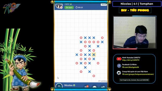 Thế Cờ Caro Huyền Thoại | Nicolas Và Tomphan | Tập 3 |  (HOW TO PLAY GOMOKU)