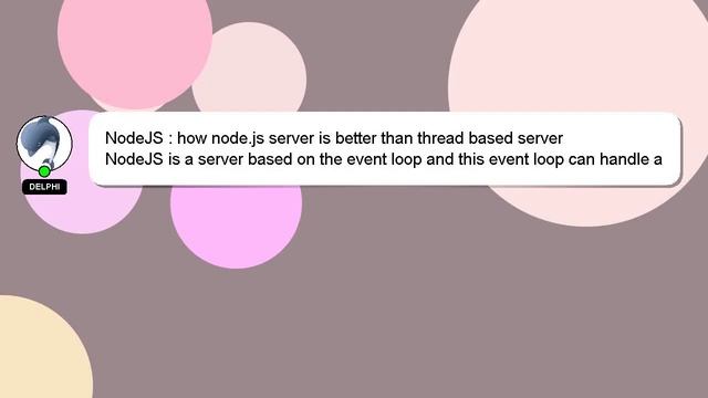 NodeJS : how node.js server is better than thread based server смотреть онлайн