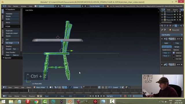 Blender: Modeling a Kitchen Table (Part 2) смотреть онлайн