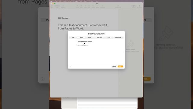 Export Word (.docx) file from Pages Application on a Mac смотреть онлайн