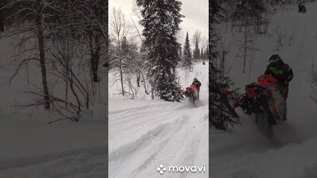 Покатушки на снегоходах Arctic Cat m 800-8000, polaris pro rmk. Поездка в Бедярыш. смотреть онлайн