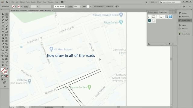 How to draw a simple road map using Illustrator, EASILY. смотреть онлайн