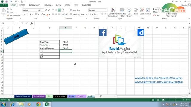 And Formula In Ms Excel 2013 смотреть онлайн