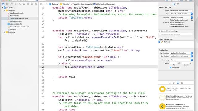 Приложение ToDo List на Swift. Доработка модели смотреть онлайн