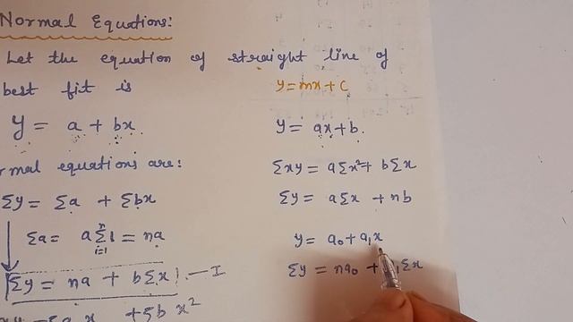 Fitting of line by method of least squares || Curve fitting || Method of least squares смотреть онлайн