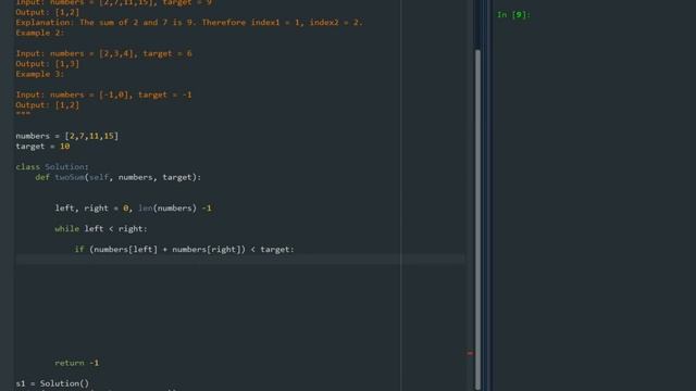 Two Sum II - Array - Python смотреть онлайн
