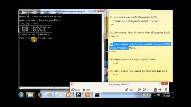 mysql/cmd/ praktikum basis data / database смотреть онлайн