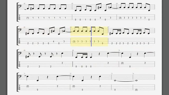 Metallica   Of Wolf And Man Bass Guitar Tablature