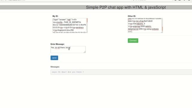simple P2P chat with html & javaScript demo смотреть онлайн