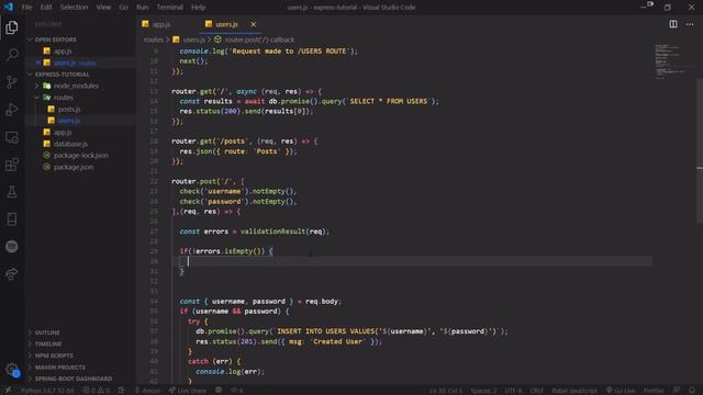 ExpressJS Tutorial #9 - Data Validation смотреть онлайн