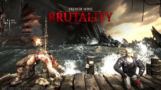 Mortal Kombat X - Jason/Tremor Mesh Swap Intro, X Ray, Victory Pose, Fatalities, Brutality смотреть онлайн