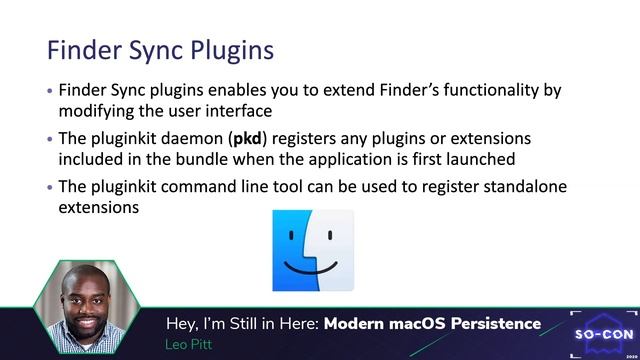 Hey, I'm Still In Here: An Overview of macOS Persistence Techniques – Leo Pitt (SO-CON 2020) смотреть онлайн
