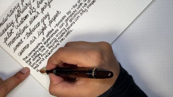Handwriting Practice with Fountain Pens | Pilot Custom 823 + Montblanc Elixir Ink