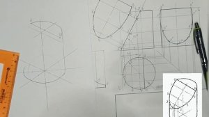 Задание 38. Как начертить ИЗОМЕТРИЮ усеченного цилиндра