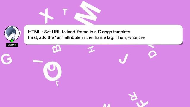 HTML : Set URL to load iframe in a Django template смотреть онлайн