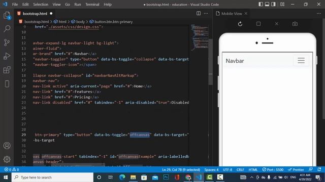 Responsive Mobile Navigation Menu [Mobile Side Menu] in Bootstrap 5 смотреть онлайн