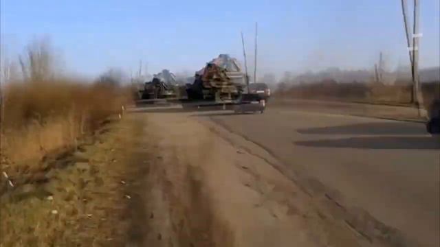 Ukrainian Self Propelled 152mm Automatic Installations Move to Crimea | Украинский самоходные смотреть онлайн