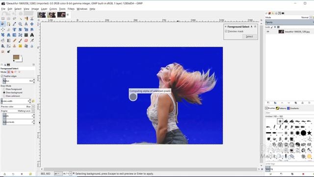 GIMP 2.10 Basics: Using the Foreground Select Tool смотреть онлайн
