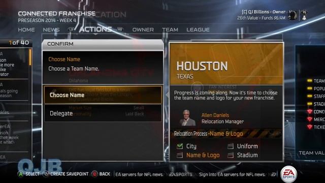 Madden 15 Owner Mode Next Gen Gameplay - Relocating Team - New Uniforms, Names, Logos Etc. смотреть онлайн
