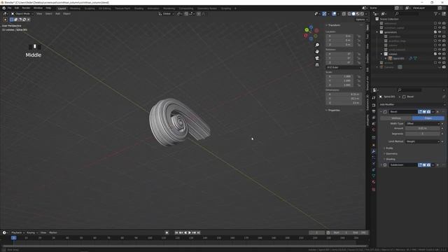 Blender 3d - Corinthian Column Timelapse