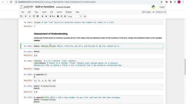 DS4HS Lesson Three: Python Built-in Functions смотреть онлайн