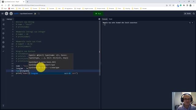 Tutorial Python | Tipuri de date primitive, functia Type si conversii смотреть онлайн