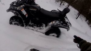 Не покупай пока не посмотришь. Зимняя покатушка на квадрике Стелс Леопард 650 инжектор 22 года.