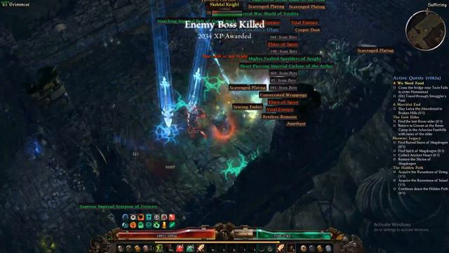 Grim Dawn Grimarillion Mod SUPER Retaliation Build (Skip To 3:50 For Gameplay)